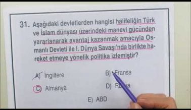 AYT Tarih Sınavında Çıkabilecek Sorular