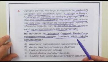 Güncel TYT Tarih Soruları (YKS Deneme)