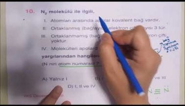 TYT Kimya Sınavında Çıkabilecek Sorular